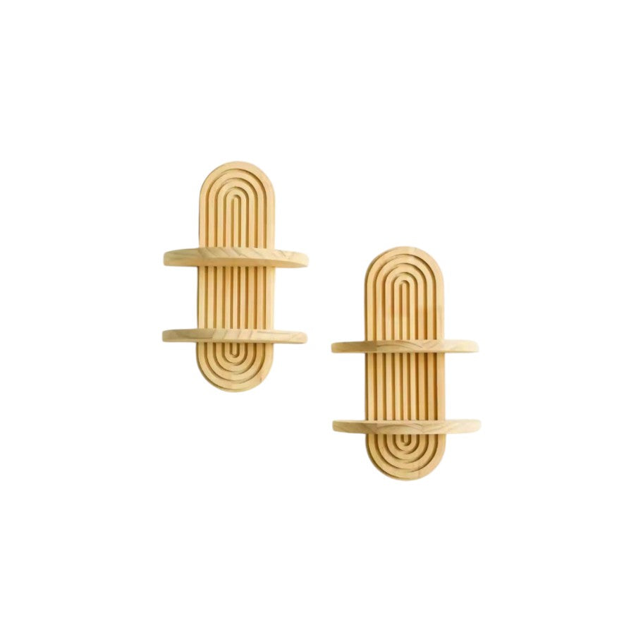 Étagère Murale Design Bois Massif - Déco Organique - NU.CASSA