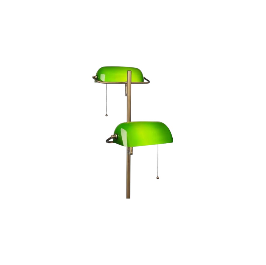 Lampadaire de Sol Banquier – Verre Émeraude & Laiton – NU.CASSA