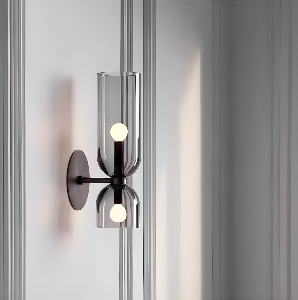 Nordic minimalist creative glass wall lamp hallway foyer bedroom living room bedside lamp study art light luxury wall lamp