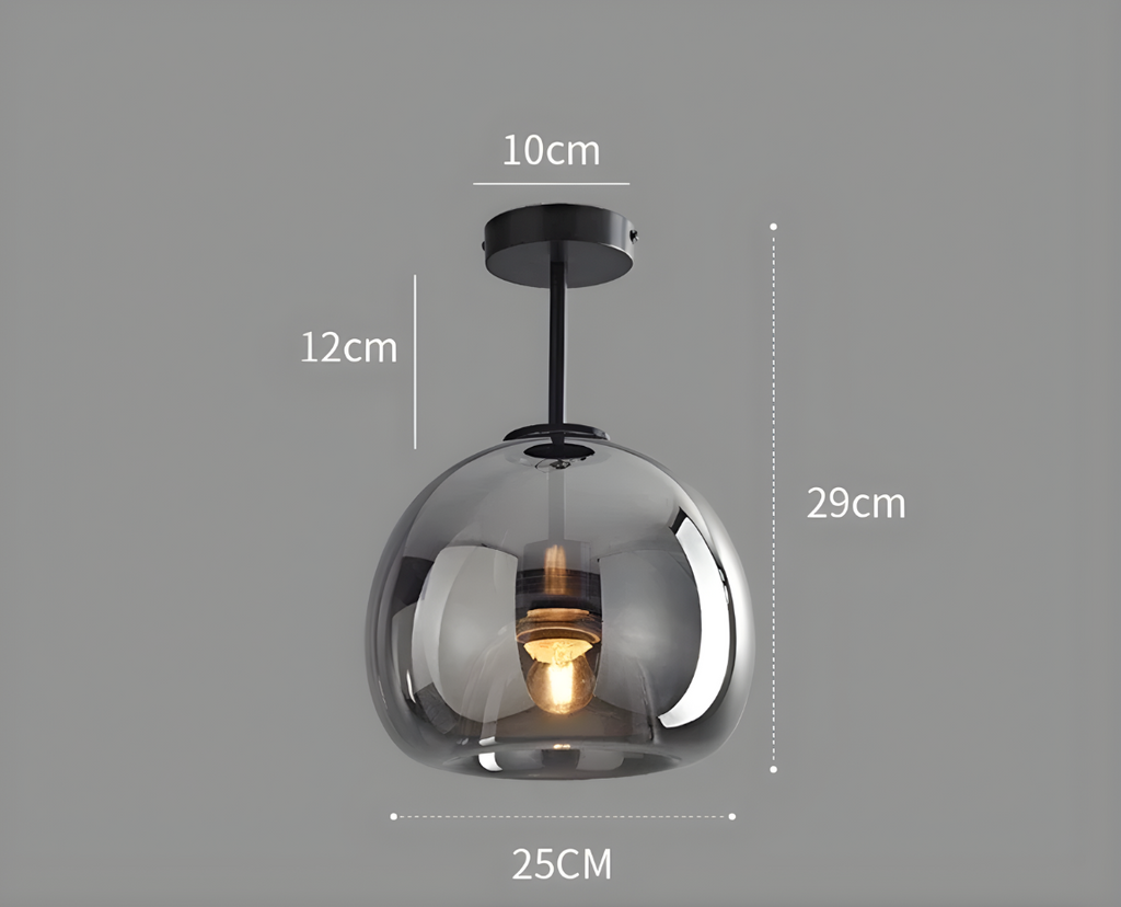 Plafonnier Design Cognac en Verre Soufflé – NU.CASSA