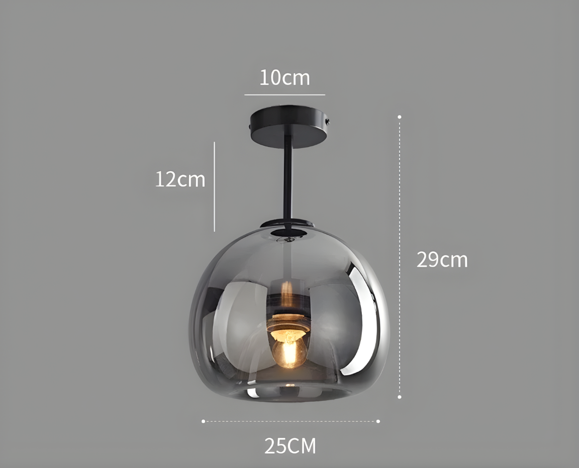 Plafonnier Design Cognac en Verre Soufflé – NU.CASSA