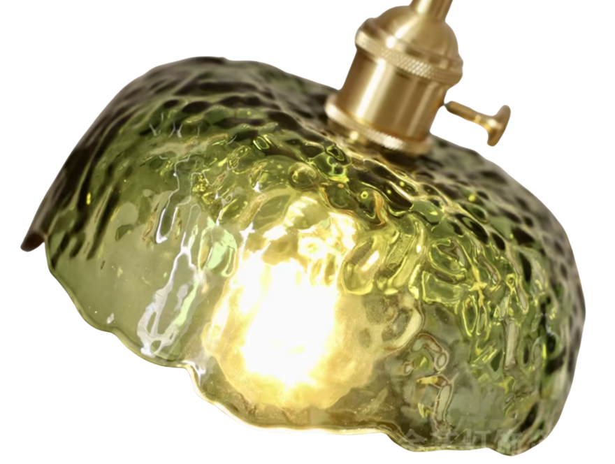 Suspension Scandinave en Verre Plissé Vert – NU.CASSA