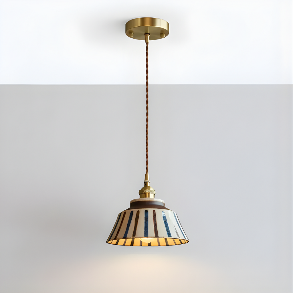 Suspension Graphique en Céramique Peinte – NU.CASSA