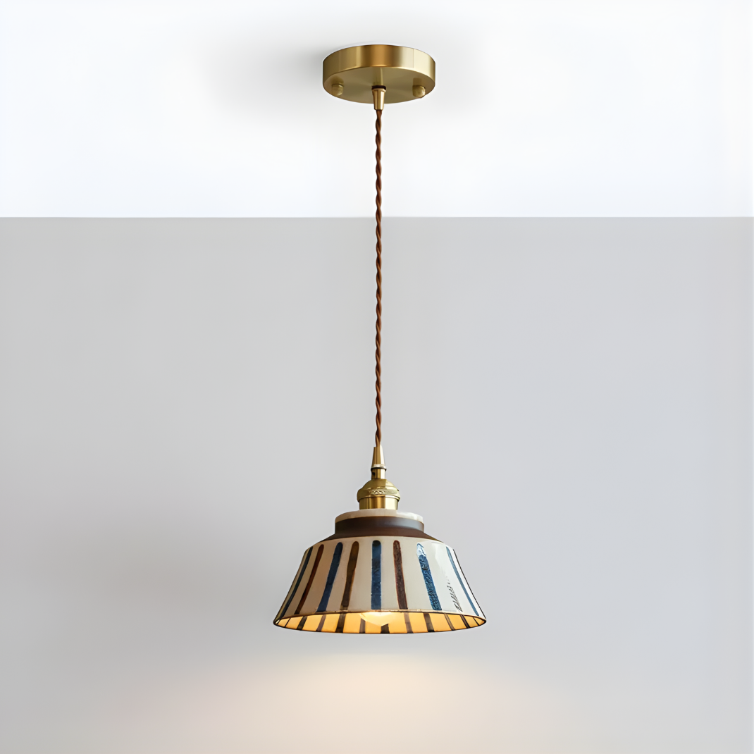 Suspension Graphique en Céramique Peinte – NU.CASSA