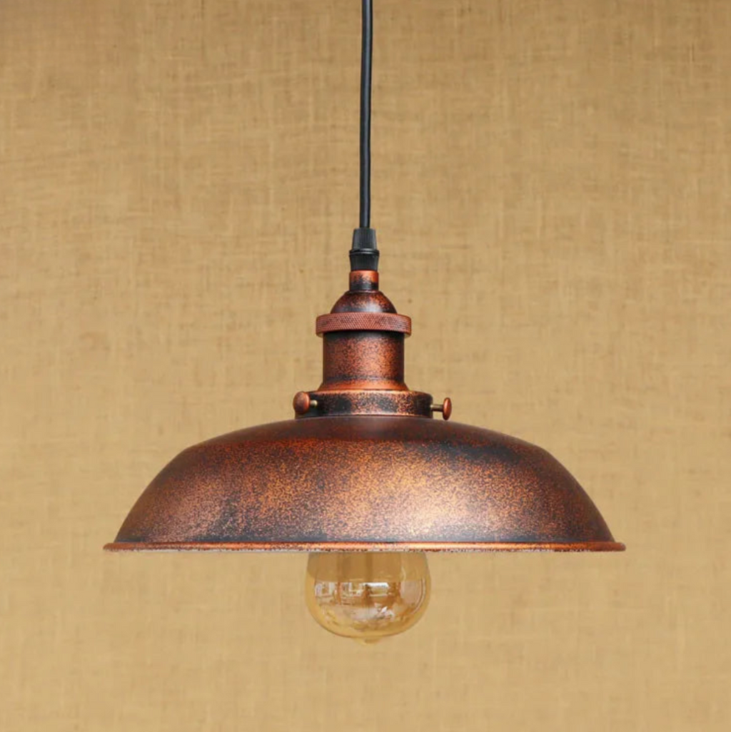 IWHD Rust Retro Vintage Pendant Lights LED Edison Style Loft Industrial Lamp Metal Iron Rustic Hanging Light Lampara Colgante