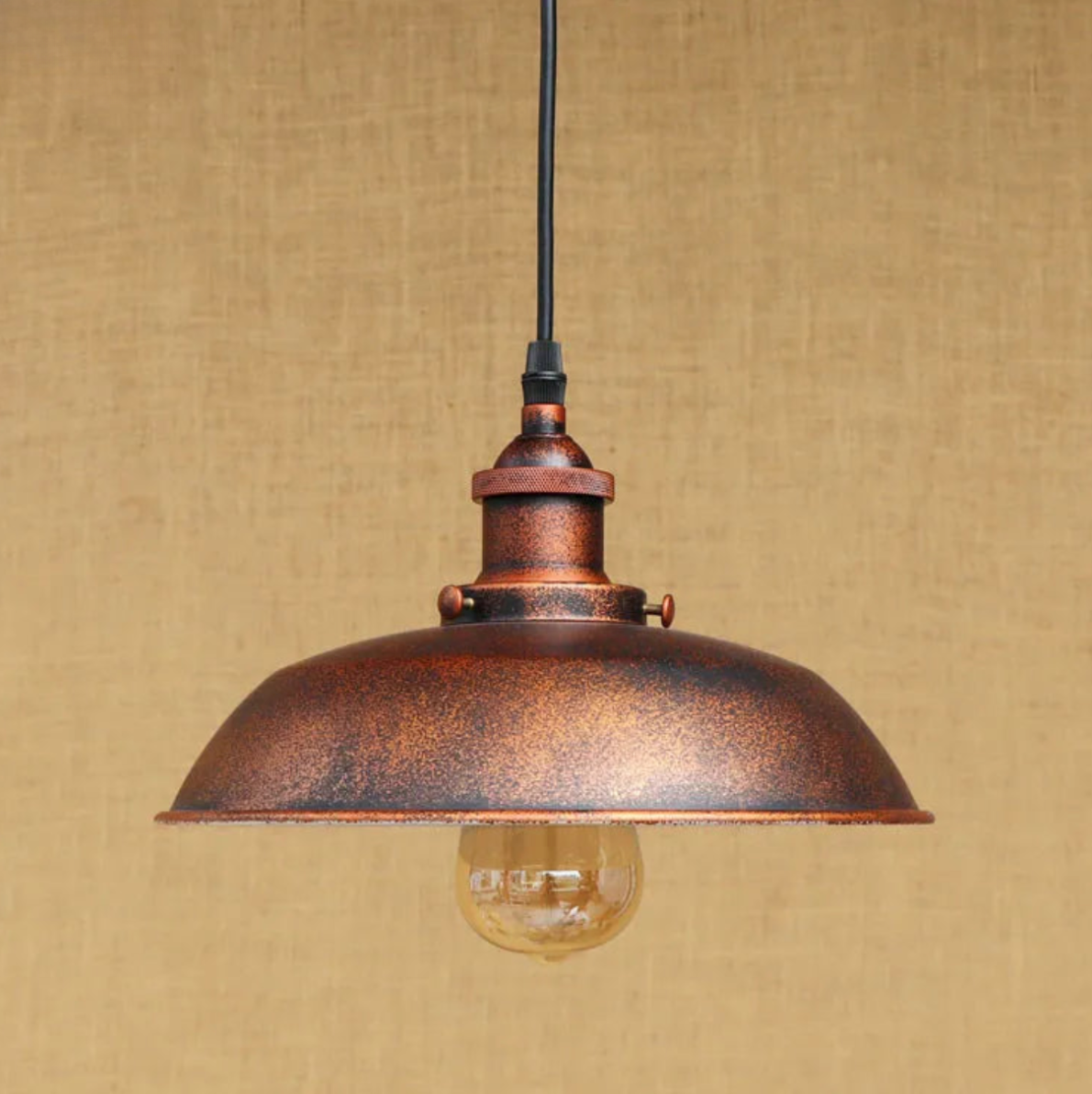 IWHD Rust Retro Vintage Pendant Lights LED Edison Style Loft Industrial Lamp Metal Iron Rustic Hanging Light Lampara Colgante