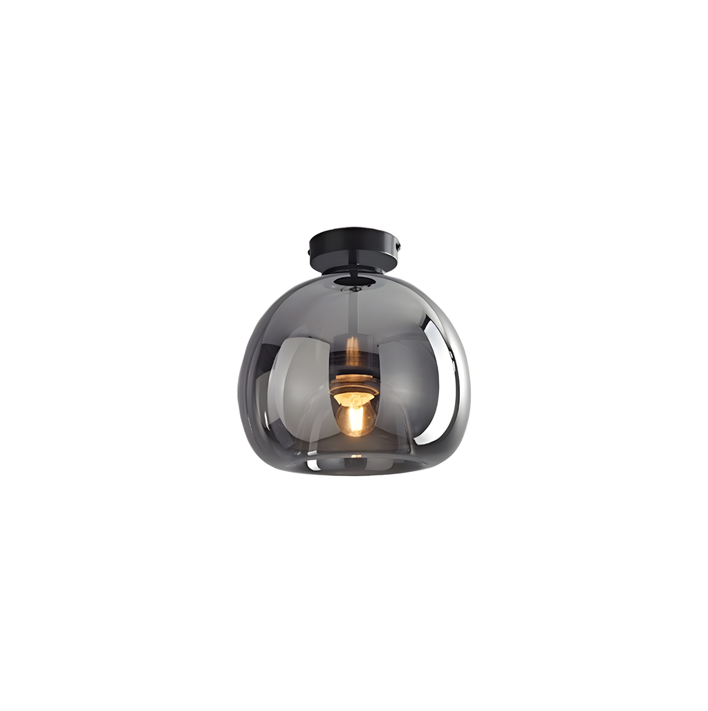 Plafonnier Design Cognac en Verre Soufflé – NU.CASSA