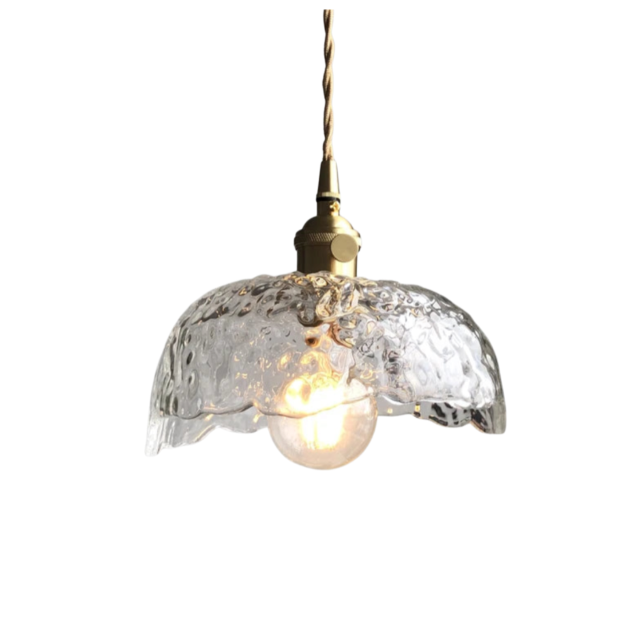 Suspension Scandinave en Verre Plissé Vert – NU.CASSA