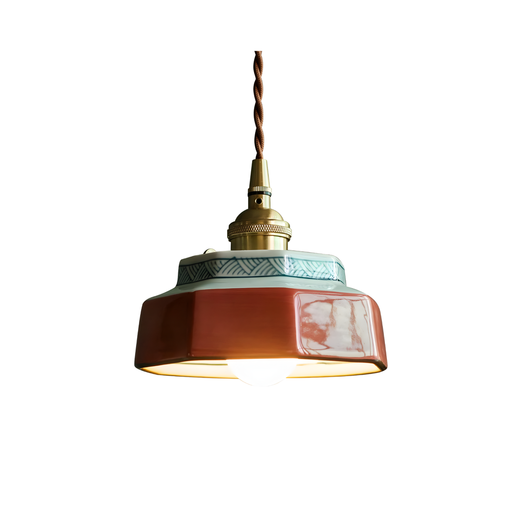 Suspension Artisanale en Céramique Rouge Terre – NU.CASSA