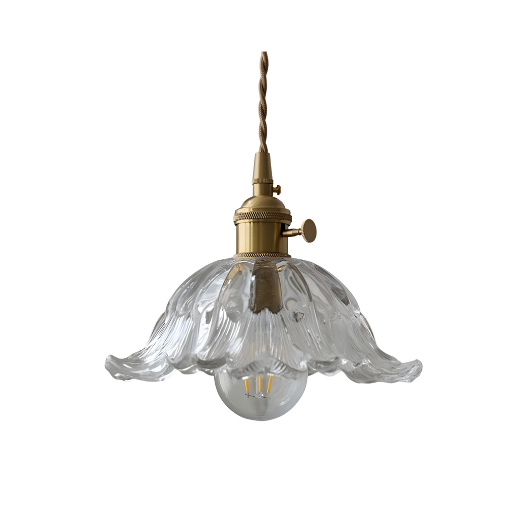 Suspension Florale en Verre Ambré – NU.CASSA