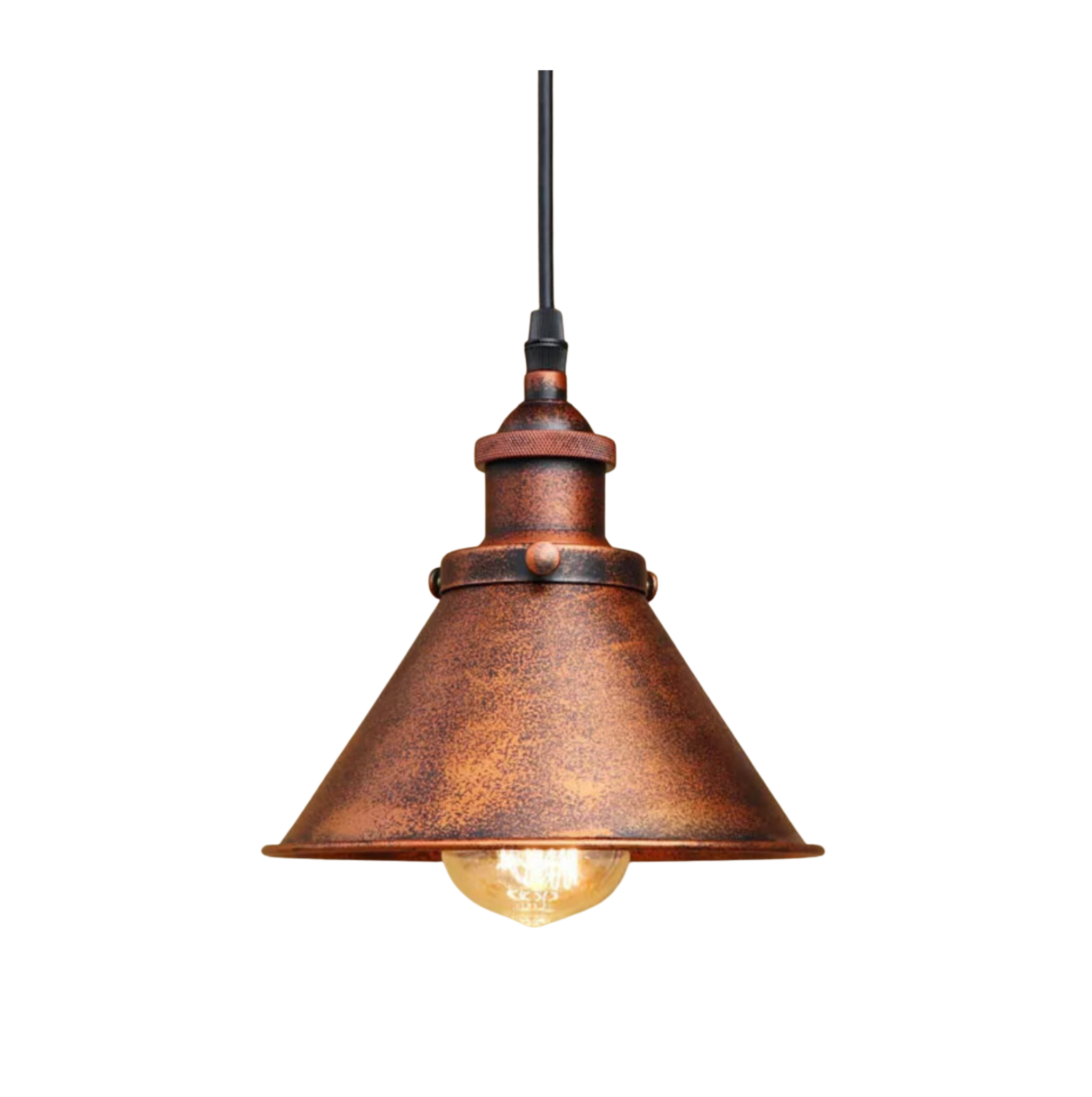 IWHD Rust Retro Vintage Pendant Lights LED Edison Style Loft Industrial Lamp Metal Iron Rustic Hanging Light Lampara Colgante
