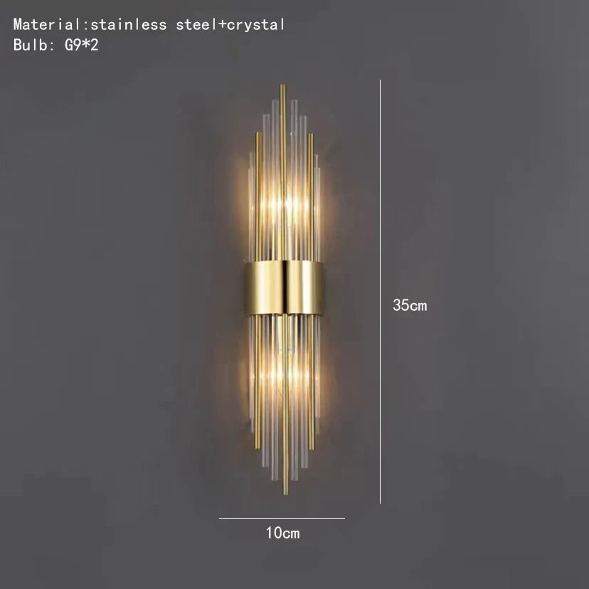 Lampe Murale Moderne en Cristal G9 - Éclairage LED Salon & Chambre