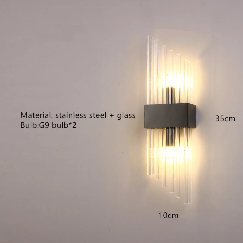 Lampe Murale Moderne en Cristal G9 - Éclairage LED Salon & Chambre