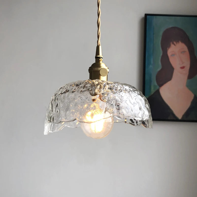 Suspension Scandinave en Verre Plissé Vert – NU.CASSA