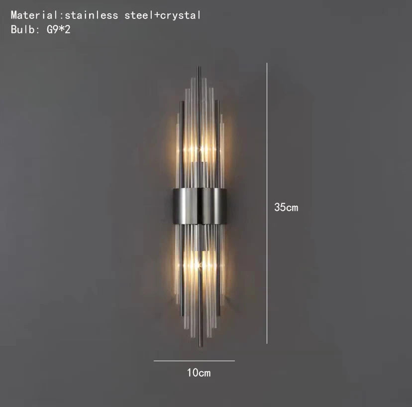Lampe Murale Moderne en Cristal G9 - Éclairage LED Salon & Chambre